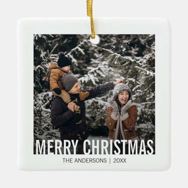 Ornement en céramique de Noël moderne (Devant)