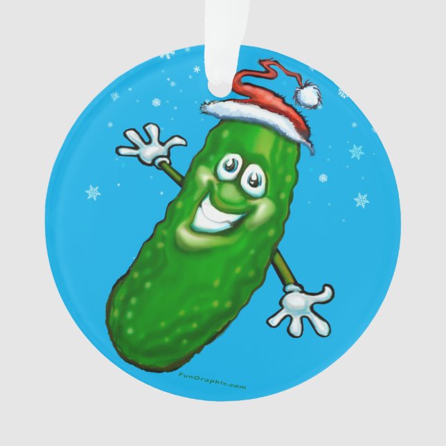 Ornement en céramique de Noël Pickle (devant)