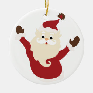 Ornement en céramique de Noël Santa
