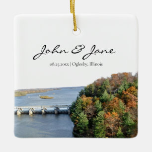 Ornement en céramique de Rock Illinois State Park