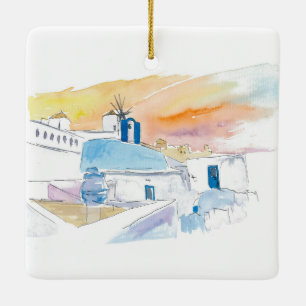 Ornement en céramique de Santorin
