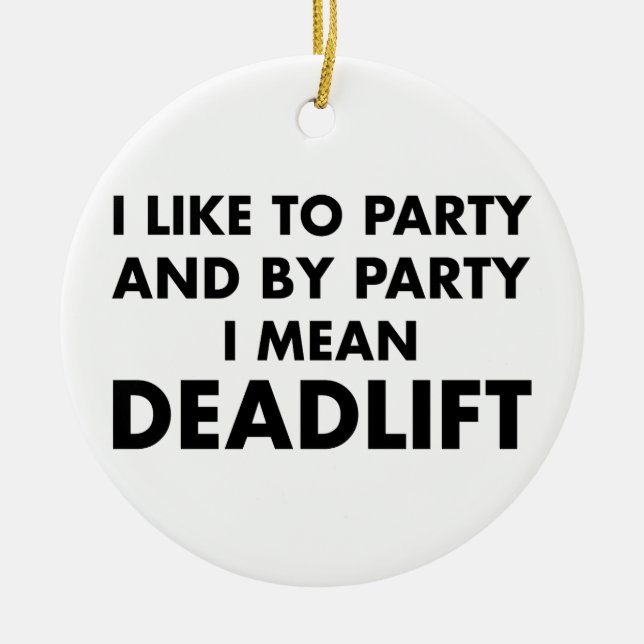 Ornement En Céramique Deadlift (Devant)