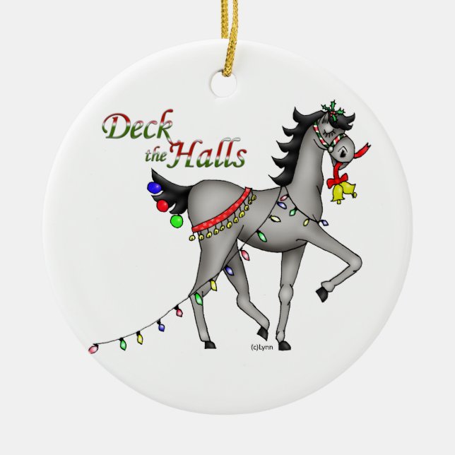 Ornement En Céramique DecktheHalls (Devant)