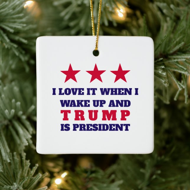 Ornement En Céramique Décor de l'arbre de Noël TRUMP (Arbre)