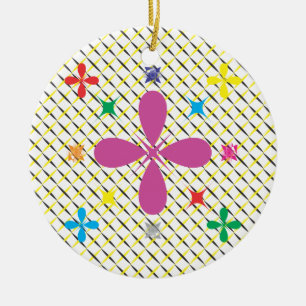Ornement En Céramique Décor graphique de Noël, Joyeuses fêtes !