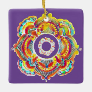 Ornement En Céramique Décor traditionnel ukrainien