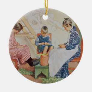 Ornement En Céramique Décorticage des pois, pub. dans "Lasst Licht