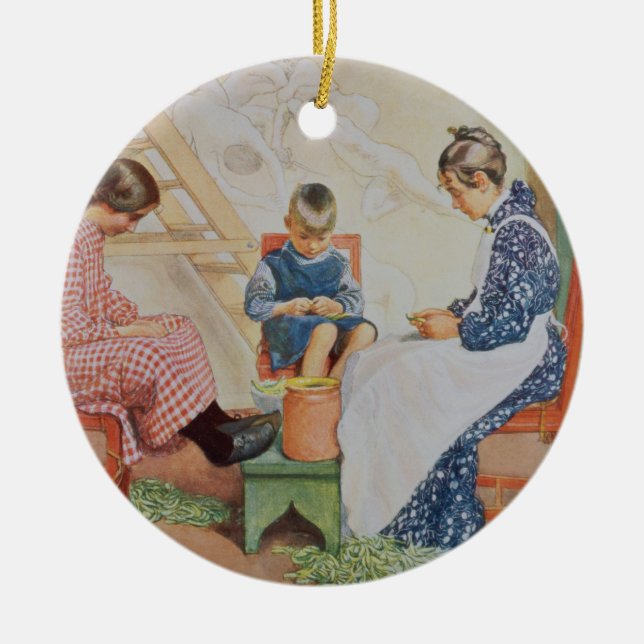 Ornement En Céramique Décorticage des pois, pub. dans "Lasst Licht (Devant)