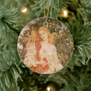 Ornement En Céramique Déesse des fleurs, Flora de Morgan