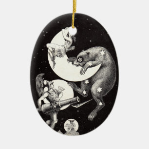 Ornement En Céramique Déesse lunaire céleste antique et ours Ursa Major
