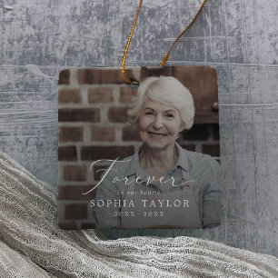 Ornement En Céramique Délicat Maman Grand-mère Memorial Dark Overlay Pho