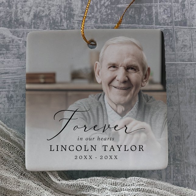 Ornement En Céramique Délicat Pour Toujours Dans Nos Coeurs Grand-Père M (Créateur téléchargé)