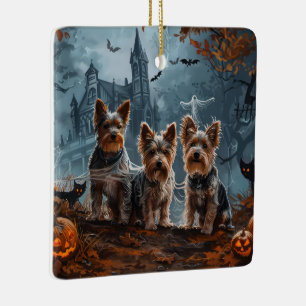 Ornement En Céramique Délice de chien de la nuit d'Halloween pour Terrie