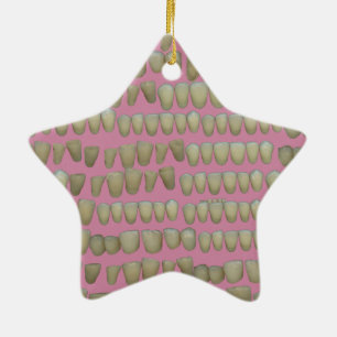 ORNEMENT EN CÉRAMIQUE DENTIST DENTISTRY ORTHODONTICS ROTTEN TEETH MOUTH