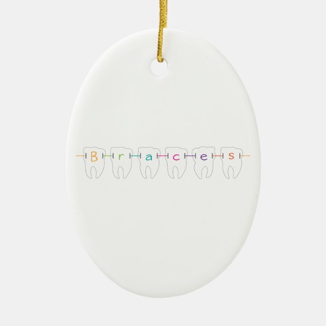 Ornement En Céramique Dents de croisillons (Devant)