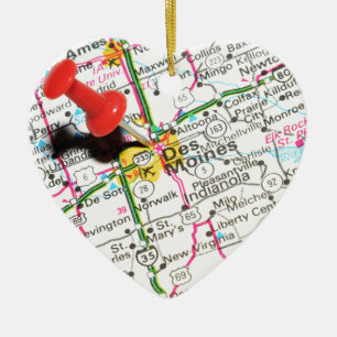 Ornement En Céramique Des Moines, Iowa