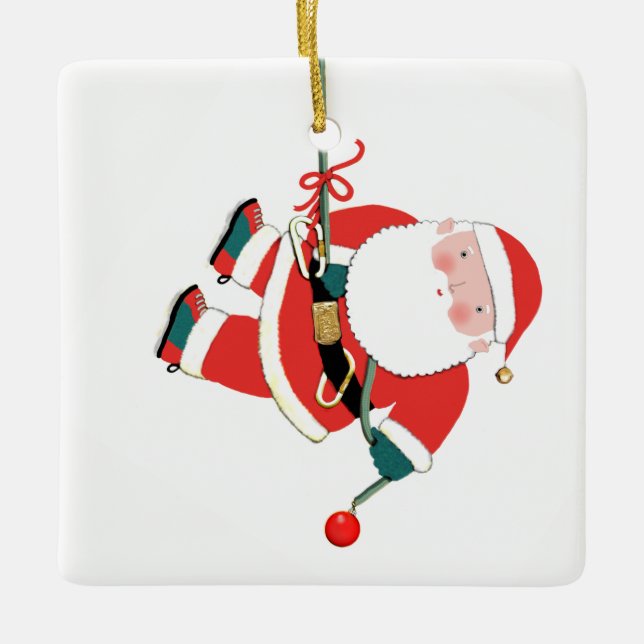 Ornement en céramique d'Escalade de roche personna (Devant)