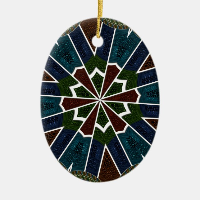 Ornement En Céramique Design inspiré de Sari avec détails complexes (Devant)