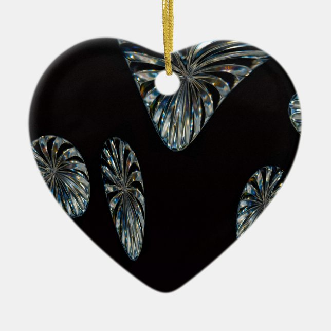 Ornement En Céramique Design irlandais - La Collection Crystal (Devant)