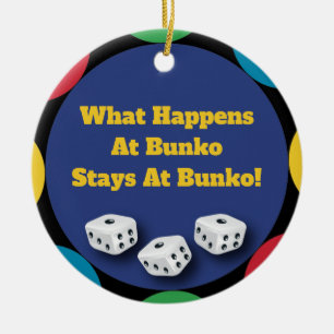 Ornement En Céramique Dessin Funny Bunko Dice Game