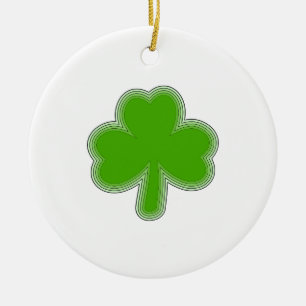 Ornement En Céramique Dessin Shamrock de Saint Patrick