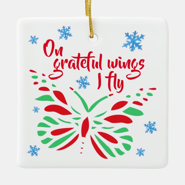 Ornement En Céramique Destinataire de transplantation personnalisable (Devant)