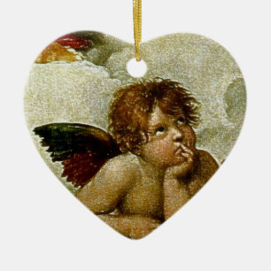 Ornement En Céramique Détail de la "Vierge Sixtine" de Raphael (vers 151