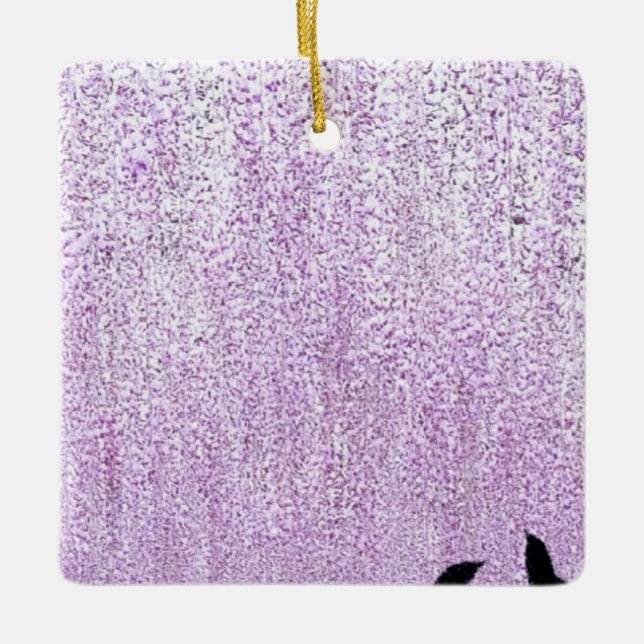 Ornement En Céramique Deux oiseaux rêvent (Devant)