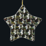 Ornement En Céramique Diamants, élégantes pierres vintages<br><div class="desc">Vieux Hollywood glitz et glamour - diamants élégants, motif en pierres précieuses. Une excellente idée cadeau pour les vacances de Noël, les anniversaires ou juste parce qu'elle est merveilleuse! - Donnez à votre personne préférée cette étiquette de bagage glamour moderne, fabuleuse, tendance, moderne, ludique, glamour! Le texte peut être modifié...</div>