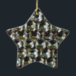 Ornement En Céramique Diamants, élégantes pierres vintages<br><div class="desc">Vieux Hollywood glitz et glamour - diamants élégants, motif en pierres précieuses. Une excellente idée cadeau pour les vacances de Noël, les anniversaires ou juste parce qu'elle est merveilleuse! - Donnez à votre personne préférée cette étiquette de bagage glamour moderne, fabuleuse, tendance, moderne, ludique, glamour! Le texte peut être modifié...</div>