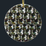 Ornement En Céramique Diamants, élégantes pierres vintages<br><div class="desc">Vieux Hollywood glitz et glamour - diamants élégants, motif en pierres précieuses. Une excellente idée cadeau pour les vacances de Noël, les anniversaires ou juste parce qu'elle est merveilleuse! - Donnez à votre personne préférée cette étiquette de bagage glamour moderne, fabuleuse, tendance, moderne, ludique, glamour! Le texte peut être modifié...</div>
