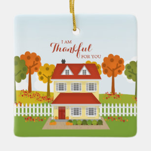 Ornement En Céramique Dîner d'action de grâces