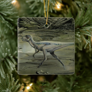 Ornement En Céramique Dinosaures vintage, un Hypsilophodon du Crétacé