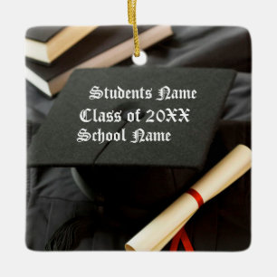 Ornement En Céramique Diplôme de Casquette personnalisé