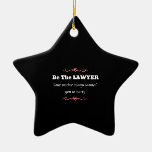Ornement En Céramique Diplômée de femelle d'avocat d'école de droit -