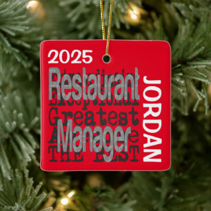 Ornement En Céramique Directeur de restaurant Extraordinaire PERSONNALIS