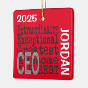 Ornement En Céramique Directeur général DG Extraordinaire CUSTOM