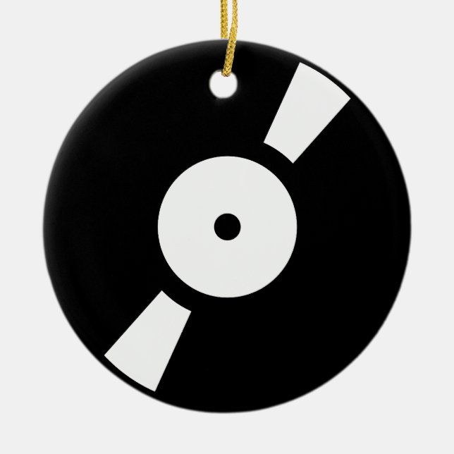 Ornement En Céramique disque vinyle rétro (Devant)