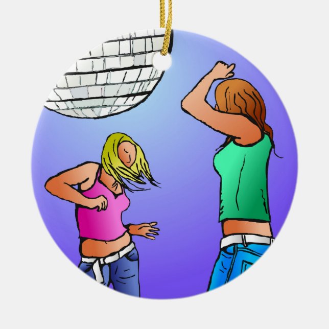 Ornement En Céramique Divas de disco (Devant)