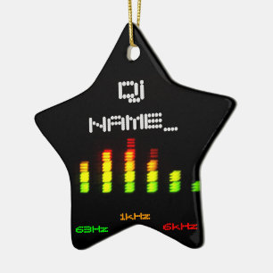 Ornement En Céramique Dj Personal Equalizer Bar EQ - ajoutez votre nom