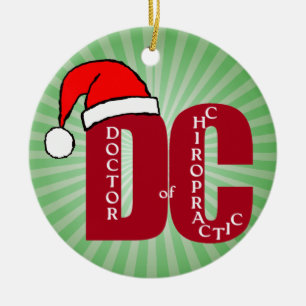 Ornement En Céramique Docteur de C.C de Père Noël de logo de Noël de