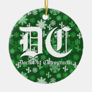 Ornement En Céramique Docteur d'ornement de Noël de chiropractie