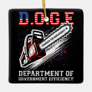 Ornement En Céramique DOGE Ministère De L'Efficacité Gouvernementale