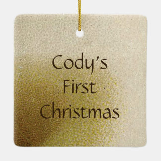 Ornement En Céramique Dog's First Christmas Ornament Customizable