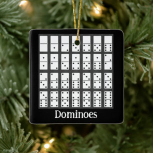 Ornement En Céramique Dominoes Design Orament