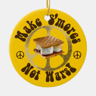 Ornement En Céramique Donnez à paix de S'mores une occasion