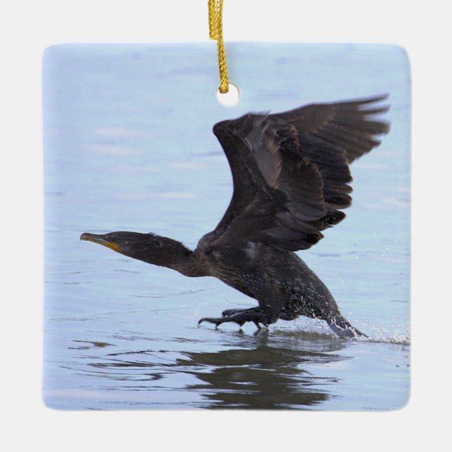 Ornement En Céramique Double-crested Cormorant Ornament  (Devant)