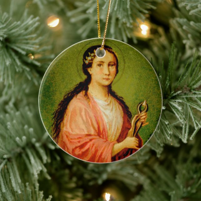 Ornement En Céramique Double Image St. Apollonia (BLA 001) Céramique (Arbre)