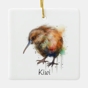 Ornement En Céramique Douce Kiwi, personnalisé