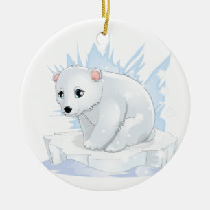 Ornement en céramique d'ours polaire